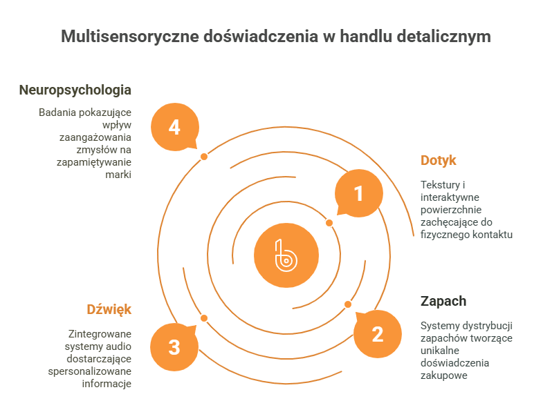 Meble multisensoryczne - dotyk, zapach i dźwięk w elementach wyposażenia sklepów